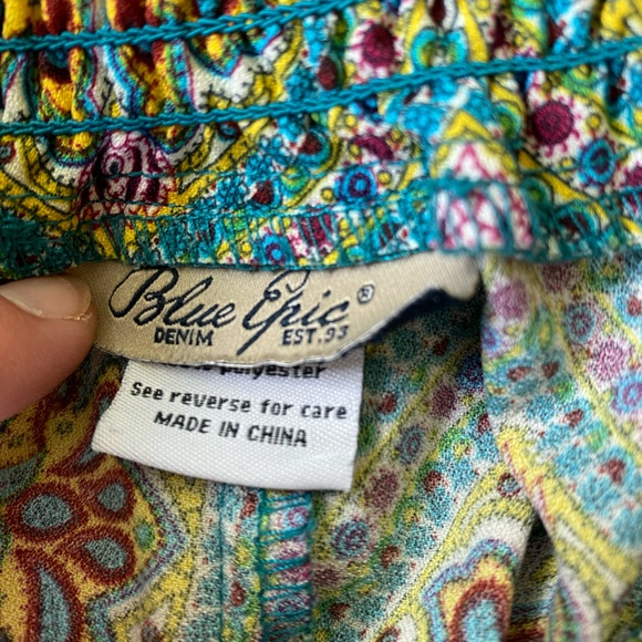 Blue Epic size Large women’s patterned shorts pull on - Picture 5 of 6